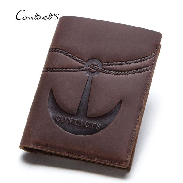 

men's purse leather retro wallet cowhide bag card coin wallets, Red;black