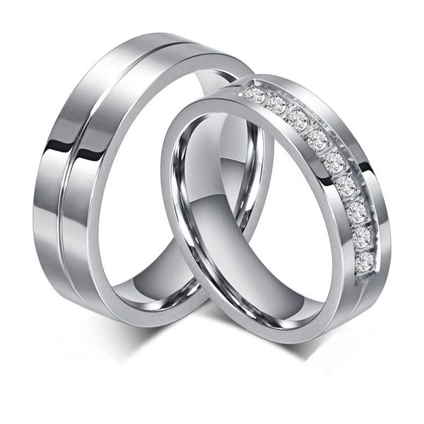 

cluster rings moonso men and women jewelry couple promise wedding finger love r4624, Golden;silver