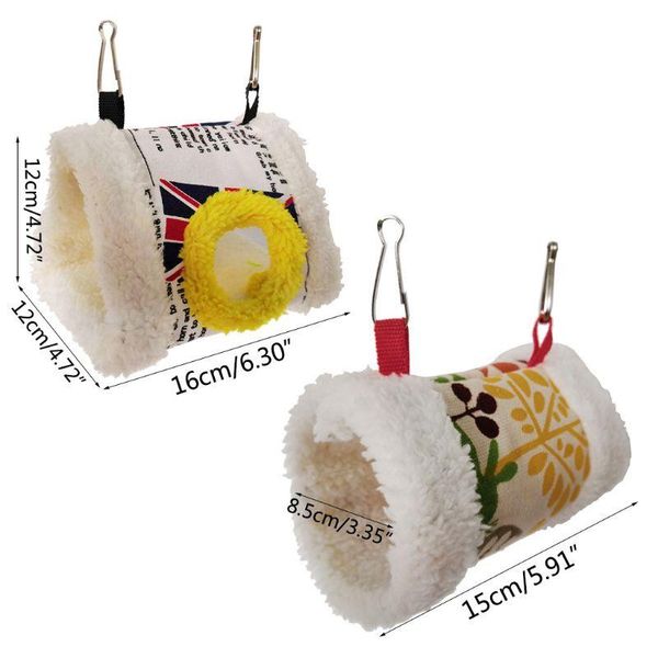 

thickened parrot cave tent soft pet bed cute winter warm hanging bird nest cage w0yc small animal supplies