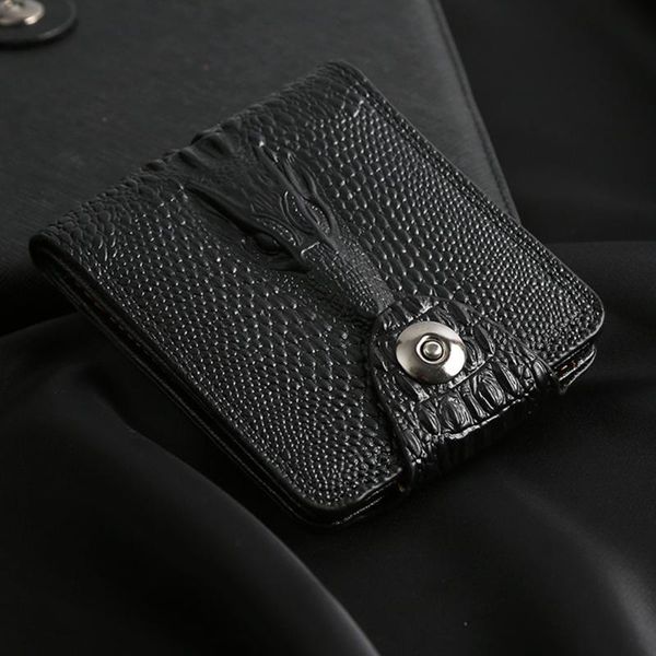 

retro bifold purse magnetic buckle men wallet multi pocket fashion practical card holder exquisite gift pu leather classic, Red;black