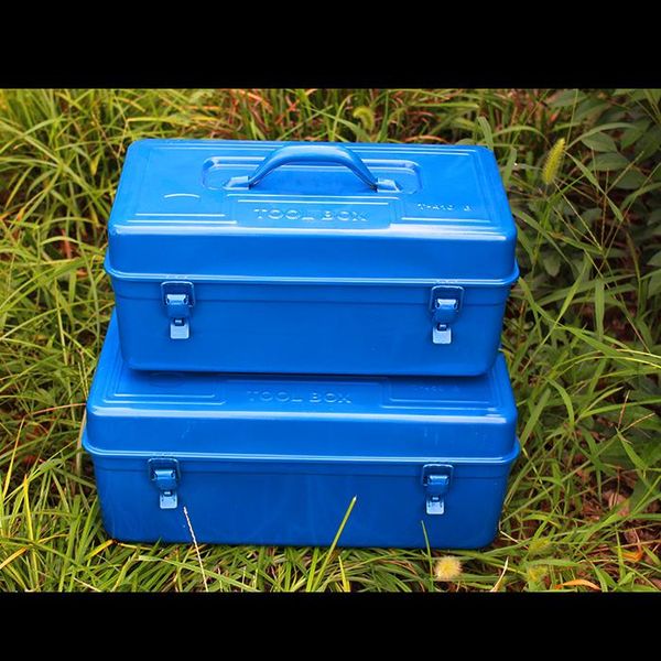 

tool organizers large portable case bags multi function blue waterproof household hardware iron caisse outils storage box dm50tc