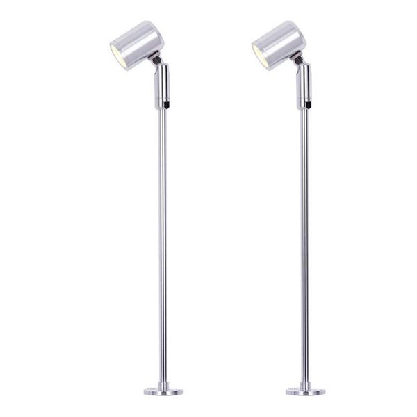 

spotlights 2pcs/set led ac100v-265v 3w exhibition cabinet jewelry counter spotlight 215mm high warm white light