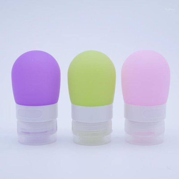 

mini portable silicone travel bottles cosmetic shampoo lotion container 3 colors storage & jars