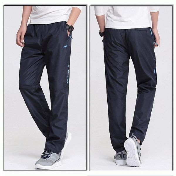 

sportswear quick dry men's exercise pants full length sweatpants men outside active 3xl mens casual joggers trousers, Black