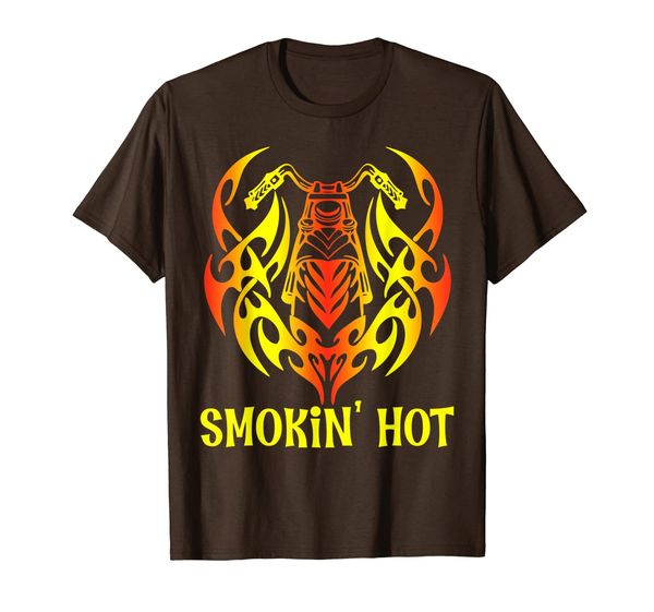 

biker tattoo motorcycle smokin flames vintage t-shirt, White;black