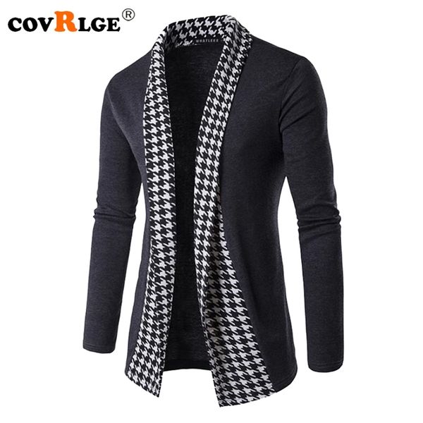 

covrlge autumn winter classic cuff knit cardigan men's sweaters men knitted coats male knitwears mzl046 211018, White;black