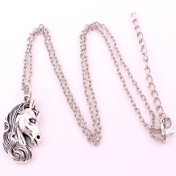 

arrival antique sliver plated horse charm link chain necklace pendant necklaces, Silver