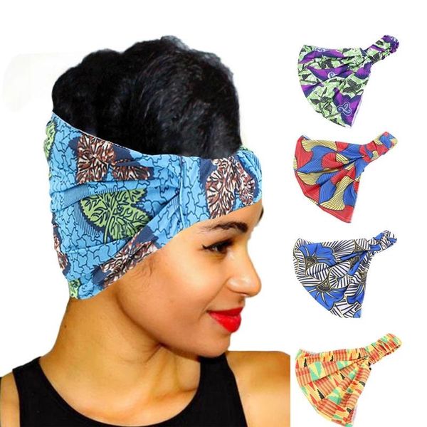 Headbess Impressão Headband Alongamento África Hairband Wide Harajuke Striped Sport Run Headbands Headbands Ehnic Hair Bandana Bandana