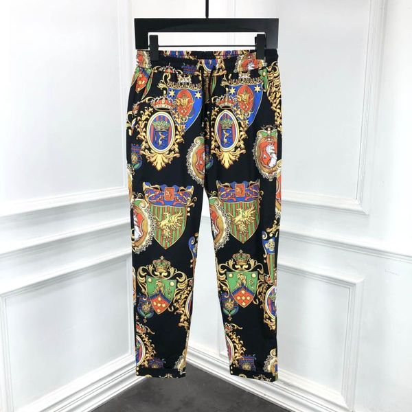 

fashion men's pants 2021 runway luxury european design party style clothing, Black