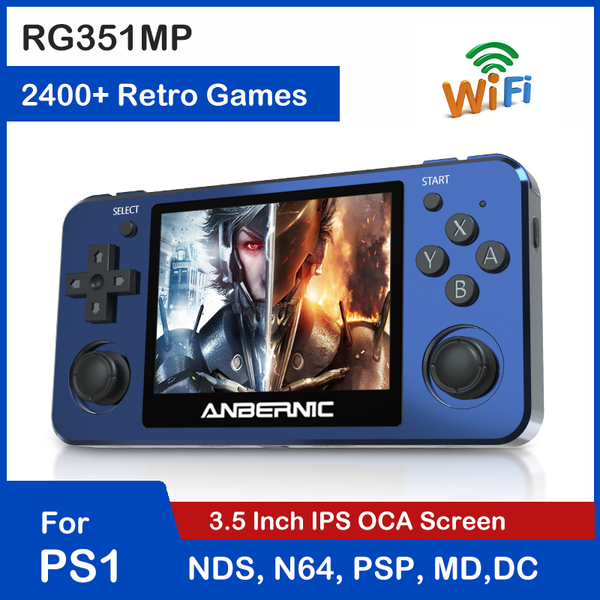 

portable game players retro console rg351mp support ps1 emulator handheld 3.5inch built-in 2400+ mini games player