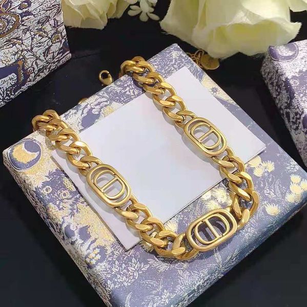 

75% off luxury jewelry letter chain necklace women's red ins short clavicle neck sand gold tide hip hop bracelet clearance, Silver