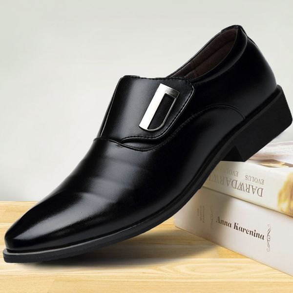 

dress shoes sapatos masculinos de primavera e lazer, calÃ§ados pontudo em estilo britÃ¢nico, versÃ£o coreana, novos, b656, Black