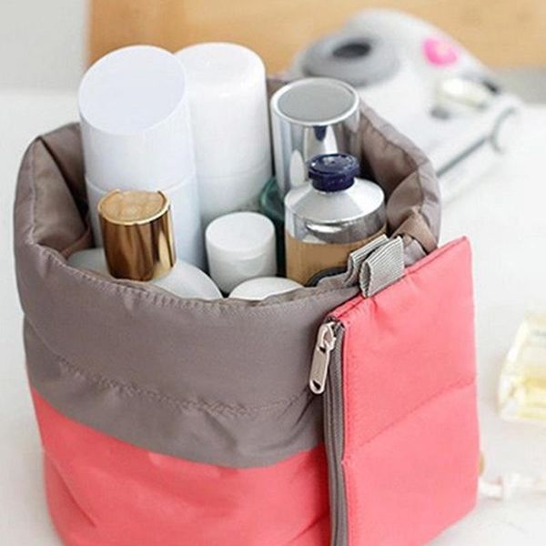 

storage bags round drawstring wash bag for make-up travel toiletries
