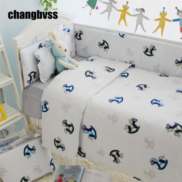 

arrival cartoon horse print baby crib bedding set,baby quilt cot bumper comforter,toddler bed cover infant sheet pillow sets