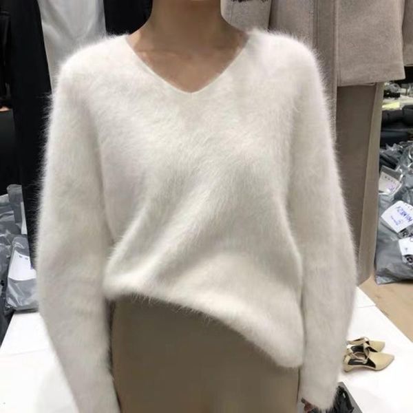 

women's sweaters 2021 casual long sleeve autumn knitted sweater women pullover korean style winter slim white gray pull knitwear, White;black
