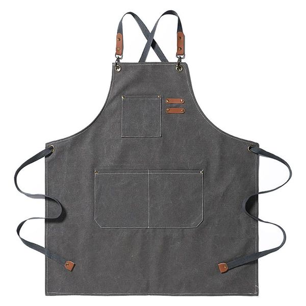 

aprons men women working craft chef canvas cooking apron home kitchen multi pockets for bbq restaurant adjustable baking accessories