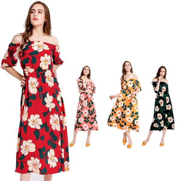 

women print pattern dress bandage long sleeve swing casual dresses, Black;gray