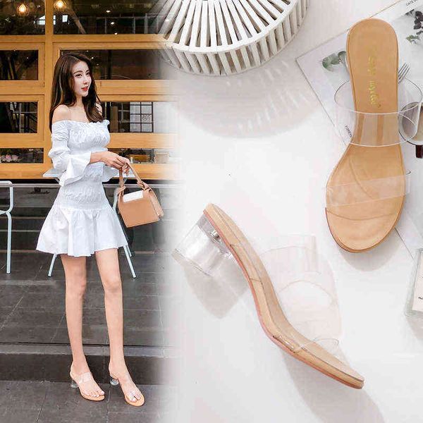 

dress shoes transparent 2022 summer with sandals for women's shoes, Black