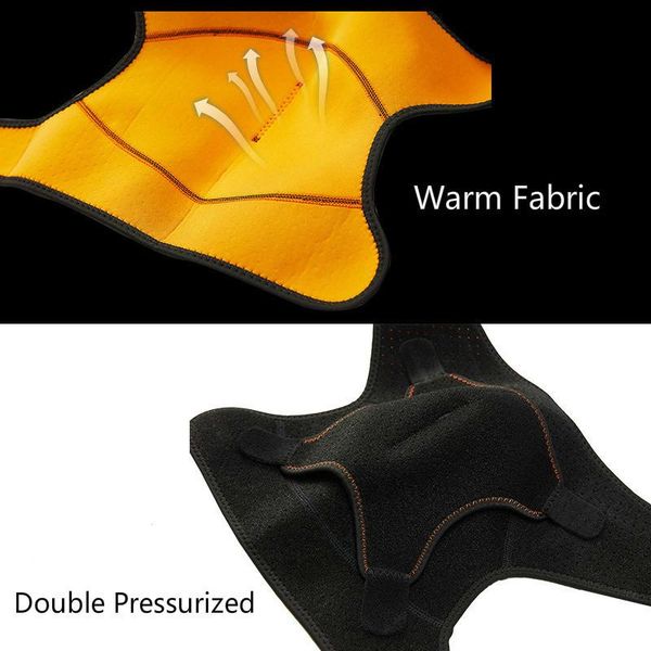 

back support adjustable shoulder protector sports single belt warmer brace elastic neoprene bandage pad pain relief strap, Black;blue