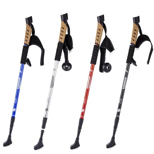 

trekking poles 2pcs/lot anti nordic walking sticks hiking ultra canes with rubber tips adjustable bands