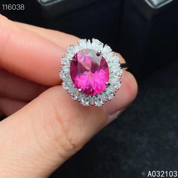 

cluster rings kjjeaxcmy fine jewelry 925 sterling silver inlaid natural pink z girls luxury noble adjustable big gem ring support check, Golden;silver