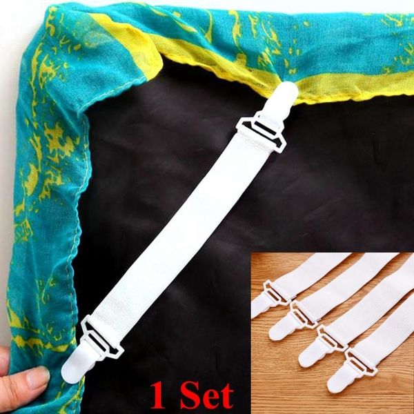 

4pcs sheet clip bed fasteners mattress strong elastic holder hooks & rails