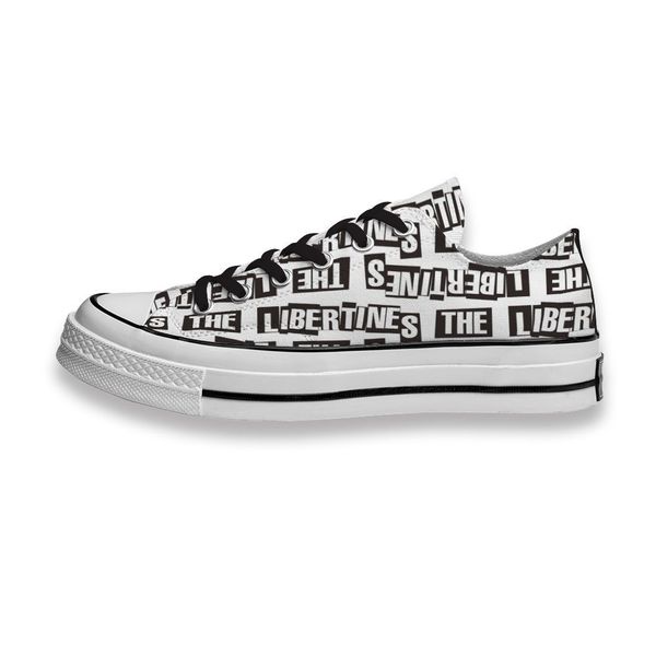 

customization printed shoes music band logo the libertines sneakers low mens womens skateboard sport footwear diy trainers canvas casual