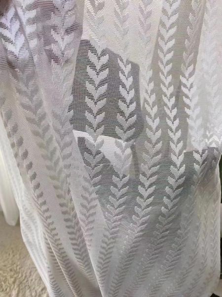 

fish bone hollow sheer curtain modern solid color tulle curtains for living room bedroom simple sheers drapes window