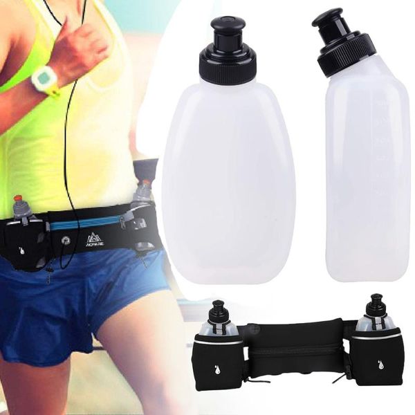 

outdoor bags 250ml large capacity sports water bottles portable plastic camping cycling bottle for waist belt bag drinkware d30