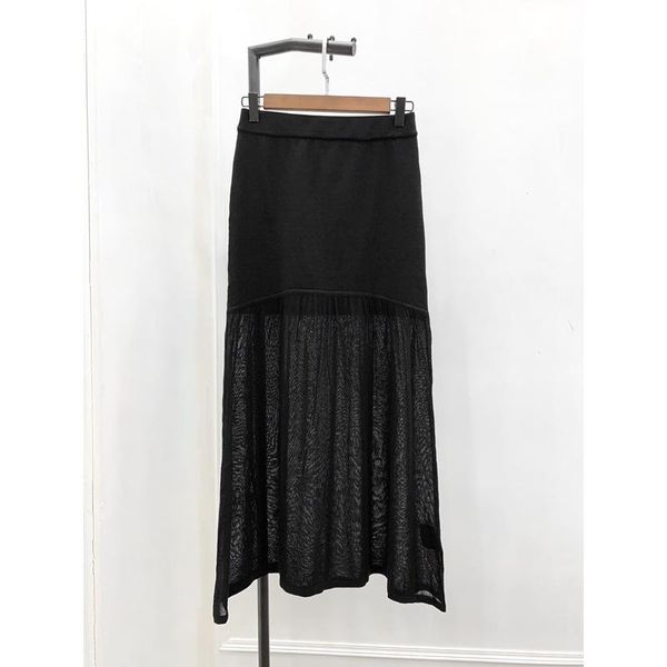 

skirts early spring 2021 knit skirt knitted high waist midi, Black