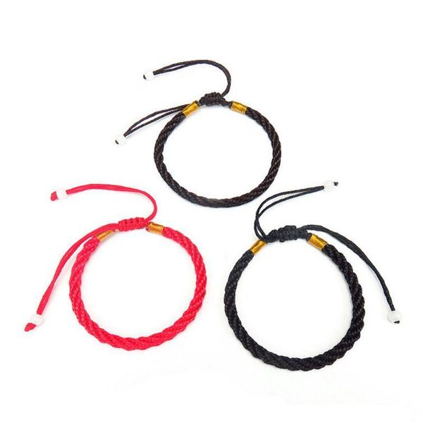 

bangle braided bracelet handmade rope adjustable lucky bless gifts string couple bracelets jewelry decoration my13 21 drop, Black