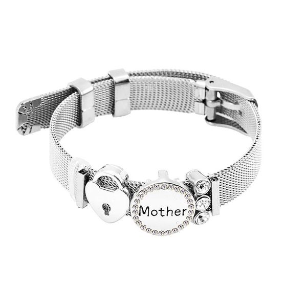 

bangle geometric stainless steel metal jewelry commemorative round bracelets pulseras letter bracelet duaghter gift femme, Black