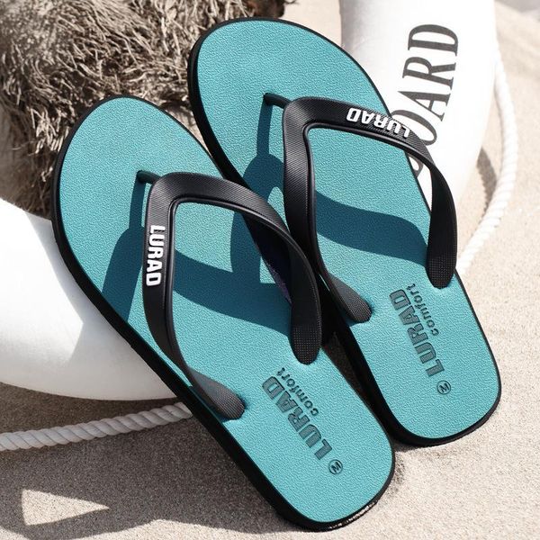 

non-slip flip flops men summer beach slippers fashion red breathable 2021 black