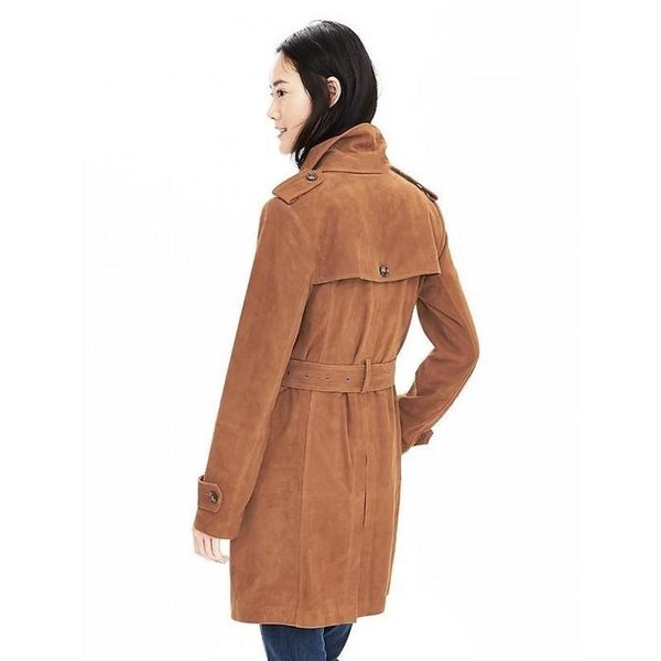 

women's leather & faux italy sheepskin double breasted trench coat female 2021 streetwear long sleeve belt overcoat brand fashion offic, Black