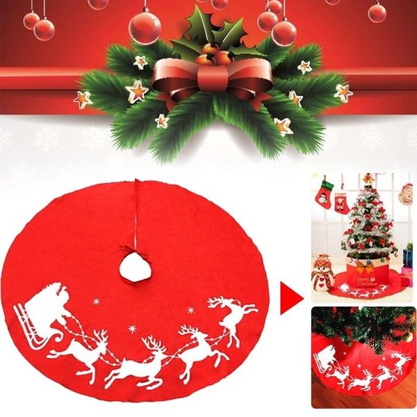 

christmas decorations red tree skirt year home decoration round skirts for supplies