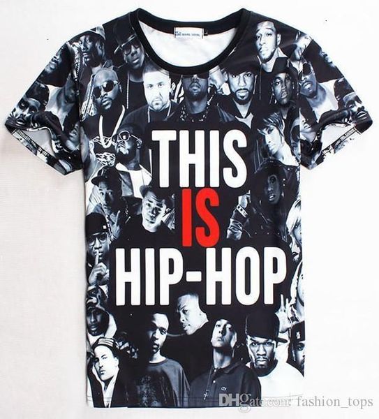 

men's t-shirts tshirt american hip-hop fashion t shirt for men/women 3d t-shirt print many people casual 1859 yf9v, White;black