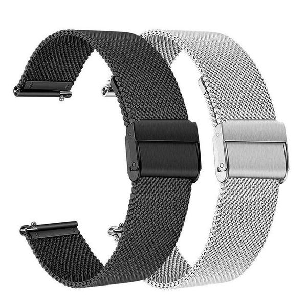 

watch bands milanese 12mm 14mm 16mm 18mm 20mm golden rose gold blue stainless steel band milan mesh strap metal bracelets, Black;brown