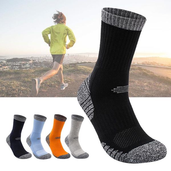 

sports socks cotton trekking hiking men winter spring, Black