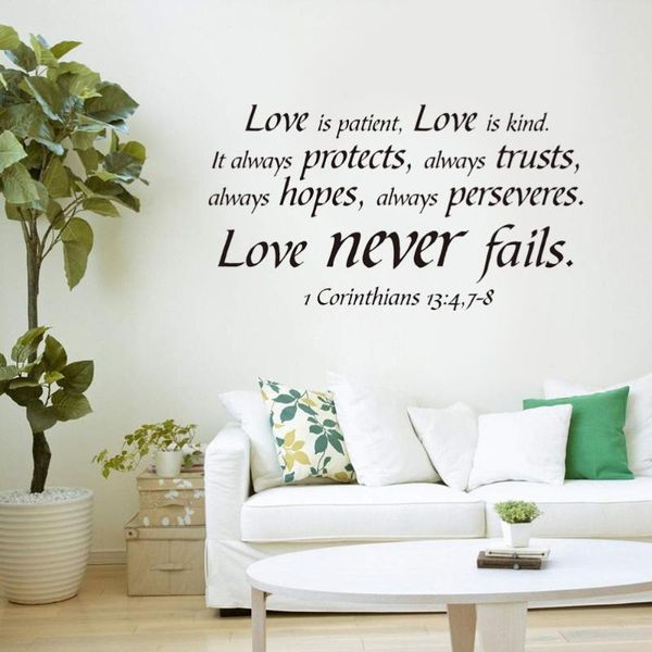

wallpapers bible letter quotes love is patient kind wall sticker pvc art
