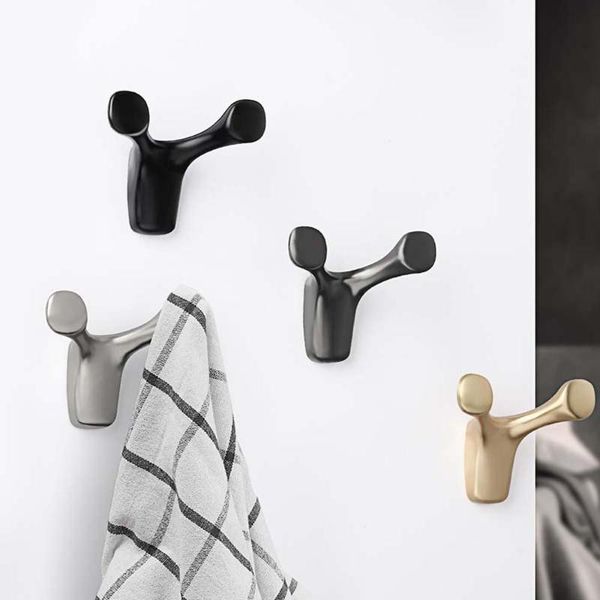 

hooks & rails 1 pcs simple european black towel hook for bathroom clothes bedroom robe coat livingroom kitchen accessories