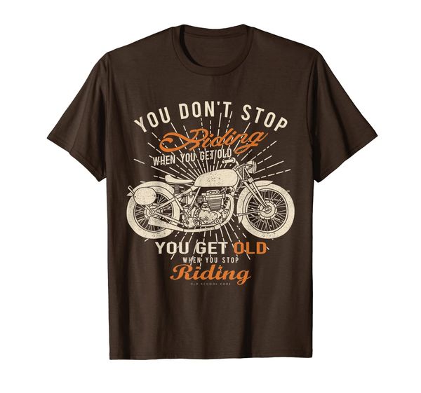 

perfect motorcycle t-shirt riding for old bikers, White;black