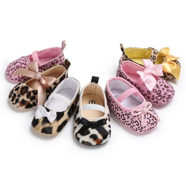 

first walkers toddler cute girl leopard print tie soft born anti-slip baby shoes classic sports sneakers