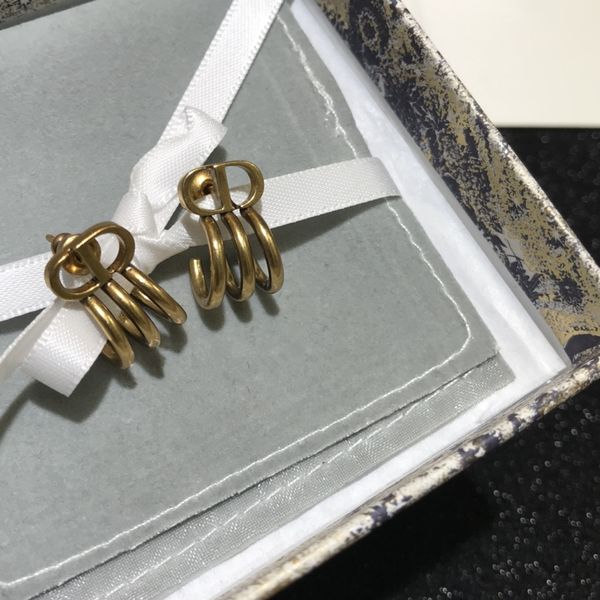 

70% off family letter earrings for women's fashion simple versatile azzk, Golden;silver