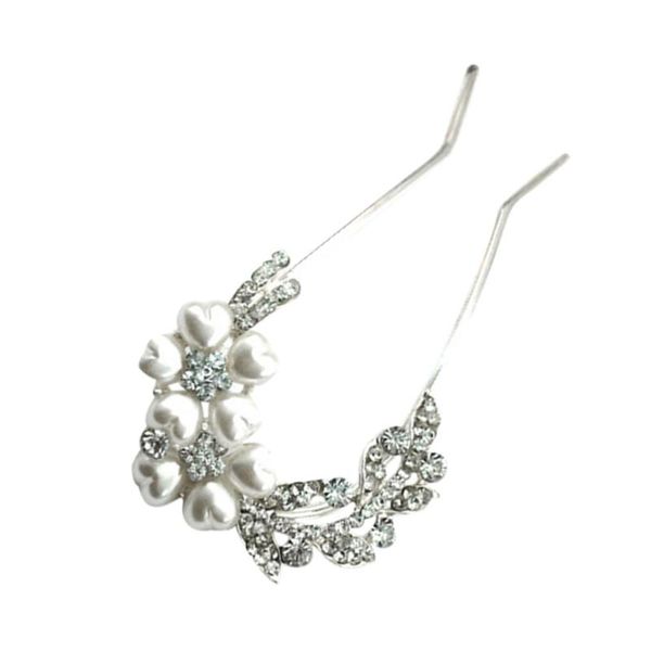 

hair clips u shape wedding crystal pearl bridal headdress accessories for girls