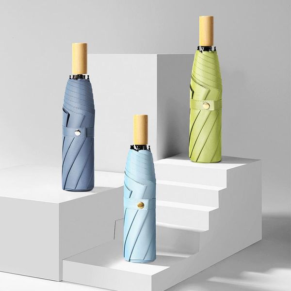 

umbrellas retro folding umbrella women men black coating anti-uv waterproof portable outdoor travel rain sun parasol for girl