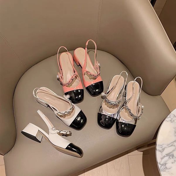 

sandals slippers mary jane sandals women's new style in spring 2021 zly, Black