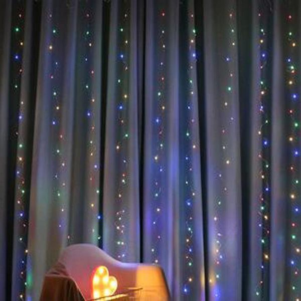 

strings 3*3 curtain lights 8 mode usb remote control copper wire lights, string christmas decorations home bedroom wedding party