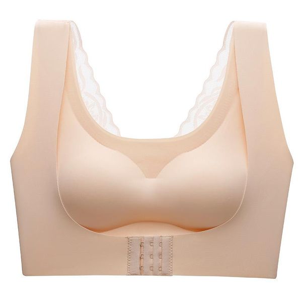 

bras lace beauty back sports underwear female no trace rims vest type small chest gather up a pair of breast adjustment bra, Red;black