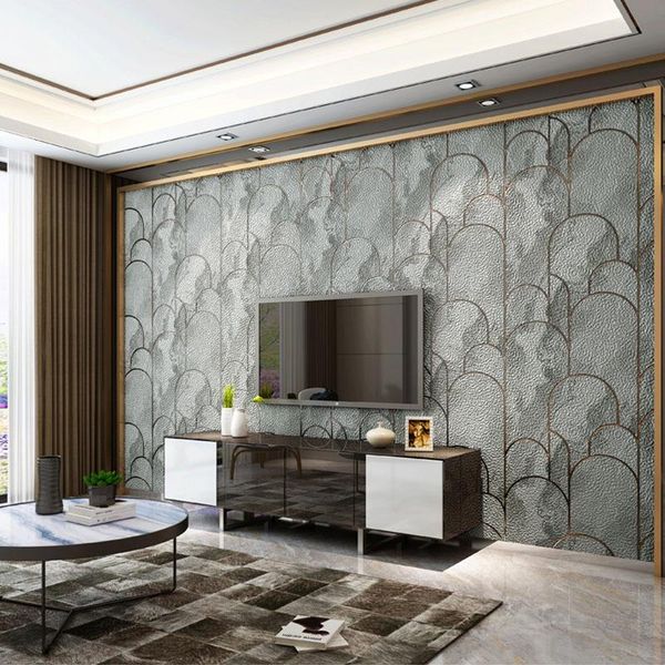 

wallpapers home decor imitation line marble wallpaper modern 3d three-dimensional deerskin velvet bedroom living room decoration
