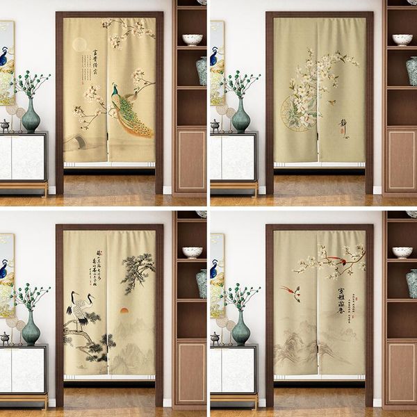

curtain & drapes chinese style door kitchen bedroom partition retro flower and bird half feng shui noren